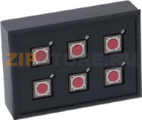 PUSH-BUTTON PANEL 6-KEY LED BLUE