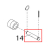 Shaft for bowl arm guide Bear Varimixer AR80 VL-1S
