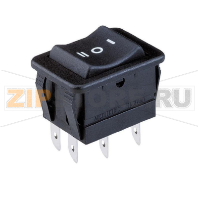 Переключатель клавишный 250 В/AC, 16 А, 2 x вкл/выкл/вкл, 1 шт Arcolectric H1570 VB AAA 