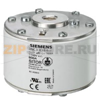 ПЛАВКАЯ ВСТАВКА SITOR 1100A AR 800V MBC=6XIN Siemens 3NC3342-6U