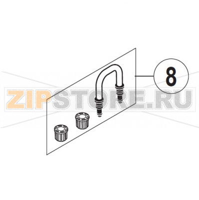 Replacement kit - rinse aid Hobart UXT-10A                                                                                    Replacement kit - rinse aid Hobart UXT-10AЗапчасть на сборочном чертеже под номером: 8Название запчасти на немецком языке языке: Replacement kit - rinse aid Hobart UXT-10A

