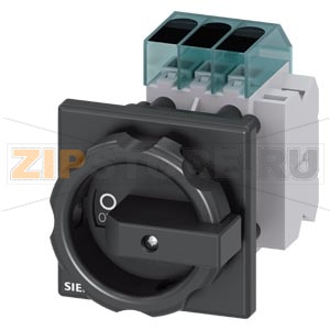 Главный выключатель 3-пол., Iu 25A рабоч.коммутация при AC-23 A при 400В 9,0кВт фронт уст. базовая устан. с центр.отверст. 22,5мм ручка черный черный 66 x66мм с доп.конт. 1NO+1NC Siemens 3LD3154-1TK51 