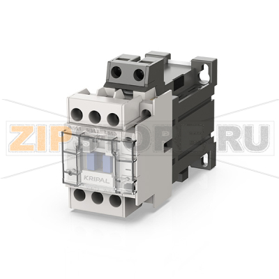 Контактор 22 А, 24 В/DC, 1NO, 3 полюса, IP20 Kripal UKD1-22-10-24DC 