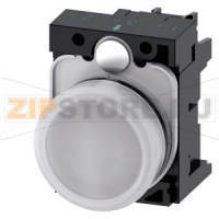 СВЕТОВОЙ ИНДИКАТОР, 22MM, КРУГЛЫЙ, ПЛАСТИК, БЕЛЫЙ МАТОВЫЙ РАССЕИВАТЕЛЬ, С ДЕРЖАТЕЛЕМ, МОДУЛЬ ПОДСВЕТКИ С ИНТЕГРИРОВАННЫМ СВЕТОДИОДОМ 230V AC, ВИНТОВЫЕ КЛЕММЫ, С ГРАВИРОВКОЙ ЛАЗЕРОМ, SYMBOL NUMBER ACC. TO, ISO7000 OR IEC60417 Siemens 3SU1106-6AA60-1AA0-Z&n
