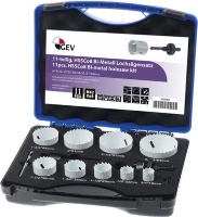KIT HOLE SAWS STEEL HSS M3 - 11 pcs
