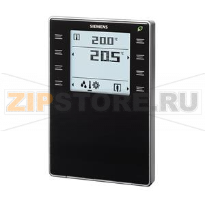 QMX3.P34-1BSC - Чёрный комнатный модуль с KNX, датчиком температуры, дисплеем и сенсорными клавишами Siemens QMX3.P34-1BSC 