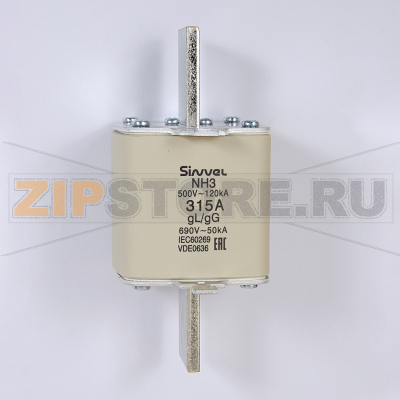 Предохранитель ножевой 315 A, тип 39, габарит 3, gG Sinvel FNH3-315 