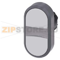 АКТУАТОР ДВОЙНОЙ КНОПКИ, 22MM, КРУГЛ., ПЛАСТИК С МЕТАЛЛИЧЕСКИМ ФРОНТАЛЬНЫМ КОЛЬЦОМ, КНОПКА БЕЛАЯ, КНОПКА БЕЛАЯ ПЛОСКАЯS, С ГРАВИРОВКОЙ ЛАЗЕРОМ, НИЖНИЙ РЕГИСТР Siemens 3SU1030-3AB66-0AA0-Z&nbsp;Y12