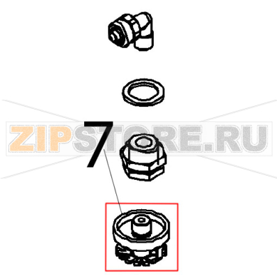 Fixed spout Angelo Po FX61E2 Fixed spout Angelo Po FX61E2Запчасть на деталировке под номером: 7