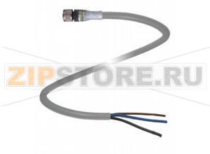 Кабель датчика-исполнительного устройства Female connector V31-GM-A2-BK5M-PUR-U Pepperl+Fuchs Описание оборудованияFemale connector, M8, LED