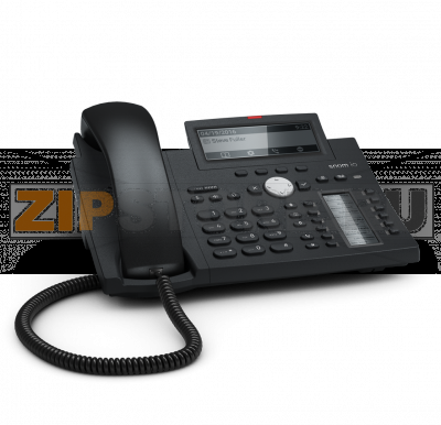 SNOM D345 Настольный IP-телефон. 12 учетных записей SIP, Графический монохромный экран 4&#039; + второй экран TruePaperless, 48 самомаркирующихся клавиш (12 физических), 2-порта 10/100/1000, USB 2.0, PoE, Сенсорная функция поднятия трубки, Блок питания приобре 