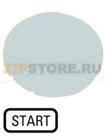 Линза кнопки с подсветкой, плоская белая, START Eaton M22-XDL-W-GB1