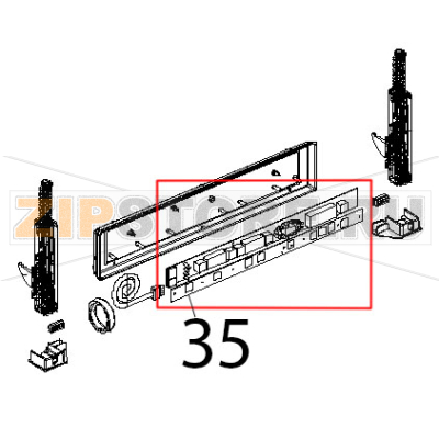 Assieme scheda contr. Unox XVC 104 Assieme scheda contr. Unox XVC 104Запчасть на деталировке под номером: 35