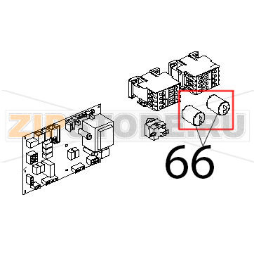 Condens. icar PRL 5 uF, 450 V, faston Unox XVC 204 Condens. icar PRL 5 uF, 450 V, faston Unox XVC 204Запчасть на деталировке под номером: 66