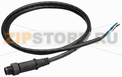 Кабель ввода/вывода круглого сечения IP67, 0,6 м, 5 жил, со штекером M12 Eaton SWD4-M6LR5-S 