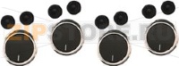 SET OF 4 ADAPTABLE KNOBS STAINLESS STEEL