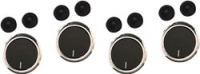 SET OF 4 ADAPTABLE KNOBS STAINLESS STEEL