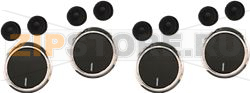 SET OF 4 ADAPTABLE KNOBS STAINLESS STEEL 
