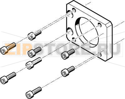 Фланец электродвигателя Festo EAMF-A-48B-57A 