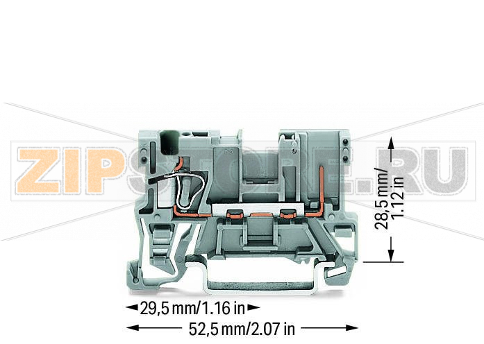 1-проводные/ 1-контактные базовые клеммы с размыкателем; для DIN-рейки 35 x 15 и 35 x 7,5; 4 mm; CAGE CLAMP®; 4,00 mm; серые Wago 769-232 
