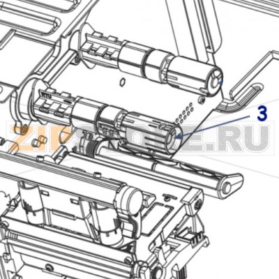 Шпиндель подмотки риббона Zebra ZT210 Шпиндель подмотки риббона для принтера Zebra ZT210Запчасть на сборочном чертеже под номером: 3Количество запчастей в комплекте: 1Название запчасти Zebra на английском языке: Kit Ribbon Take Up Spindle