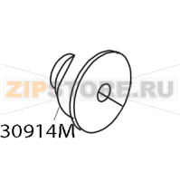Pulley assembly, rewind (8 dots/mm and 12 dots/mm) Zebra 105SE