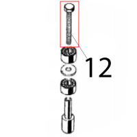 Steel screw M8x70 Angelo Po C165D