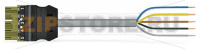 pre-assembled connecting cable; Eca; Plug/open-ended; 5-pole; Cod. B; 3 m; 1,50 mm; light green Wago 771-9995/206-305