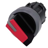 АКТУАТОР ПОВОРОТНОГО ПЕРЕКЛЮЧАТЕЛЯ С ВОЗМОЖНОСТЬЮ ПОДСВЕТКИ, 22MM, КРУГЛ., ПЛАСТИК С МЕТАЛЛИЧЕСКИМ ФРОНТАЛЬНЫМ КОЛЬЦОМ, РУКОЯТКА КОРОТКАЯ ЧЁРНАЯ С КРАСНОЙ ВСТАВКОЙ, 2 КОММУТАЦИОННЫХ ПОЛОЖЕНИЯ: O-I, С ФИКСАЦИЕЙ, УГОЛ ПОВОРОТА РУКОЯТКИ 90 ГРАД. : 10:30Ч./13