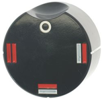 BLACK KNOB ø 49 mm SILK-SCREEN PRINTED