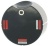 BLACK KNOB ø 49 mm SILK-SCREEN PRINTED
