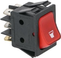 КРАСНЫЙ ДВУХПОЛЮСНЫЙ ПЕРЕКЛЮЧАТЕЛЬ 16А 250В