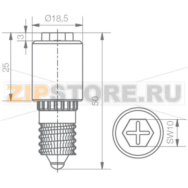 Лампа светодиодная 24 В/DC, 24 В/AC, цоколь: E14, желтая, 2200 млм Signal-Construct MBRE141614 