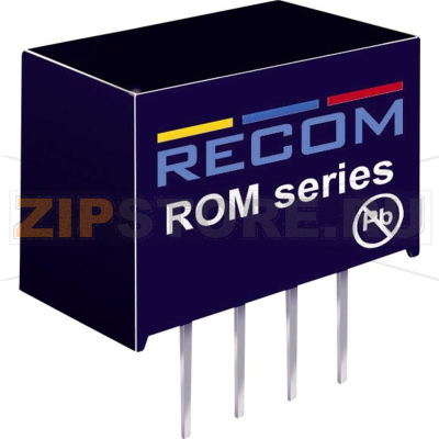 Преобразователь DC/DC, печатный монтаж, 5 В/DC, 200 mA, 1 Вт Recom ROM-0505S 