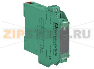 Преобразователь сигналов RTD Converter KFD0-TR-1 Pepperl+Fuchs General specificationsSignal typeAnalog inputSupplyRated voltage12 ... 35 V DC loop poweredPower dissipation0.4 WInputConnection sidefield sideConnectionterminals 1, 2-, 3+ suitable for Pt100, 2- and 3-wire connectionLead resistancemax. 100 &Omega per lineMeasuring currentapprox. 1 mAOutputConnection sidecontrol sideConnectionterminals 9+, 8-Load(U -12 V) / 0.02 ACurrent output4 ... 20 mA , limited to &le 35 mAFault signalsensor burnout: upscaling &ge 22 mA , limited to &le 35 mATransfer characteristicsMeasurement rangespan without linearization 25 ... 800 °C (77 ... 1472 °F)/ with linearisation 25 ... 375 °C (77 ... 707 °F)zero point without linearization -200 ... 400 °C (-328 ... 752 °F)/ with linearisation -30 ... 375 °C (-22 ... 707 °F)span and zero point adjustableRise time250 msIndicators/settingsControl elementsDIP-switch rotary switchConfigurationvia DIP switches via rotary switchLabelingspace for labeling at the frontDirective conformityElectromagnetic compatibilityDirective 2004/108/ECEN 61326-1:2006ConformityInsulation coordinationEN 50178Galvanic isolationEN 50178Electromagnetic compatibilityNE 21Degree of protectionIEC 60529Ambient conditionsAmbient temperature-20 ... 60 °C (-4 ... 140 °F)Mechanical specificationsDegree of protectionIP20Connectionscrew terminalsMassapprox. 150 gDimensions20 x 119 x 115 mm (0.8 x 4.7 x 4.5 inch) , housing type B2Mountingon 35 mm DIN mounting rail acc. to EN 60715:2001