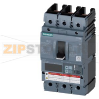 Автоматический выключатель 3VA6 UL frame 250 breaking capacity class L 150kA @ 480V 3-pole, line protection ETU860, LSIG, In=250A overload protection ir=100A ...250A short circuit protection Isd=0,6..10x In, iI=1,5..10x In neutral protection optional with