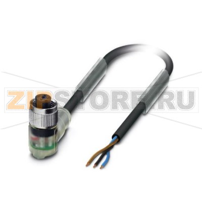 Кабель для датчика / исполнительного элемента Phoenix Contact SAC-3P- 1,5-PUR/M12FR-2L B 3-полюсн., PUR без галогенов, темно-серый RAL 7021, свободный конец, к Гнездо угловой M12, А-кодирование, с помощью 2 светодиодных индикатора, PIN 2+4 с перемычкой, Длина кабеля: 1,5 м.Минимальный заказ: 1 шт.Упаковка: 1 шт.