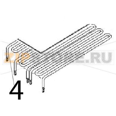 Resistenza 1500 W, 230 V Angelo Po 0G1BR3E Resistenza 1500 W, 230 V Angelo Po 0G1BR3EЗапчасть на деталировке под номером: 4