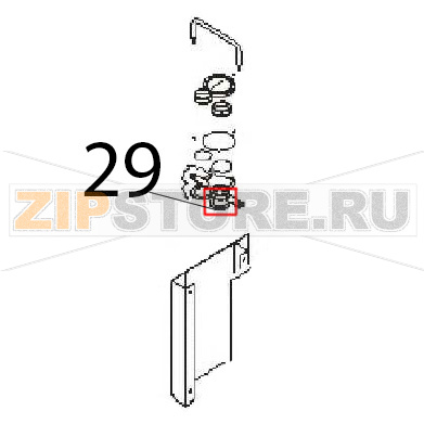 Top plate Angelo Po FM1221E1 Top plate Angelo Po FM1221E1Запчасть на деталировке под номером: 29