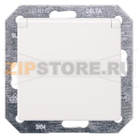 DELTA I-SYSTEM ТИТАНОВО-БЕЛЫЙ РОЗЕТКА SCHUKO 10A DC/16А AC 250В C ЗАЩИТНЫМ КОНТАКТОМ C ЗАЩИТНЫМИ ШТОРКАМИ C ОТКИДЫВАЮЩЕЙСЯ КРЫШКОЙ C БЕЗРЕЗЬБОВЫМИ КОНТАКТНЫМИ ЗАЖИМАМИ  ЭЛ.-МЕХ.ЧАСТЬ Siemens 5UB1915