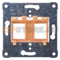 ОПОРНАЯ ПАНЕЛЬ ОРАНЖЕВАЯ ДЛЯ УСТАНОВКИ 2 JACK/PLUG РАЗЪЕМОВ Siemens 5TG2082