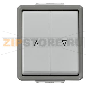 DELTA FLACHE ТЕМНЫЙ/СВЕТЛЫЙ СЕРЫЙ IP44 2КНОПКИ ДЛЯ УПРАВЛЕНИЯ ЖАЛЮЗИ 10А 250V НАВЕСНОГО МОНТАЖА 66Х75ММ Siemens 5TD4708 