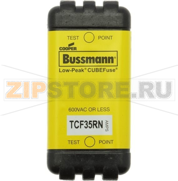 Предохранитель, 35 A, AC 600 В, DC 300 В, 300 кА, 26x29x55 мм, CF, J, 1P, UL, CSA, с задержкой Eaton 