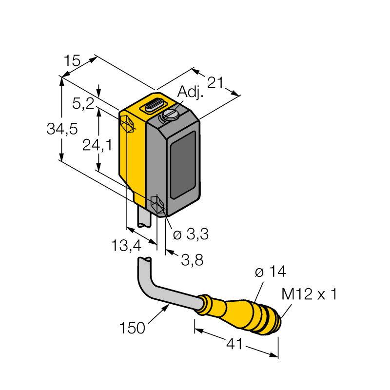 Датчик фотоэлектрический Turck QS18VP6AFF40Q5 