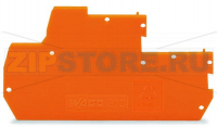 End and intermediate plate; 1 mm thick; orange Wago 870-119