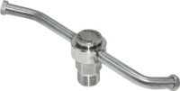 Self-cleaning arm with 2 arms and 2 nozz