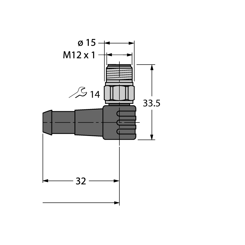 Кабель PUR Turck RKCV4.5T-1-WSCV4.5T/TXL 