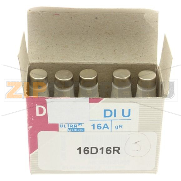 Предохранитель, 16 A, AC 500 В, 50 кА, D1, 13.2x6 мм, gR, IEC сверхбыстрый Eaton FUSE 16A DI/E16 
