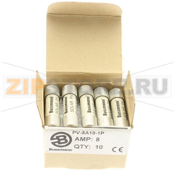 Предохранитель, 8 A, DC 1000 В, 50 кА, IEC 60269-6 type A, 10x38 мм, gPV, IEC Eaton 8AMP 1000V DC 