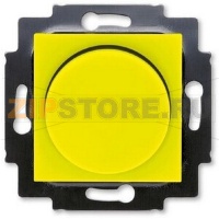 Диммер поворотно-нажимной 60-600 Вт, жёлтый/дымчатый чёрный ABB 2CHH942247A6064